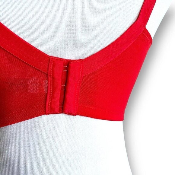 Cacique 38DD Bra Red Ombre Linear Lace Unlined Full Figure Coverage Underwire - Picture 6 of 7